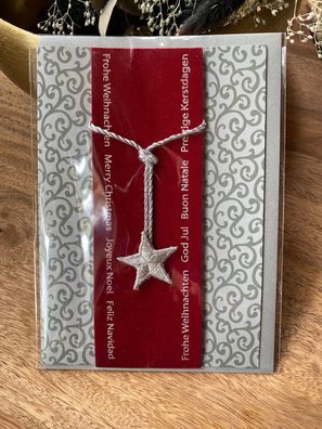 Edle Weihnachtskarte - Stern Weihnachten
