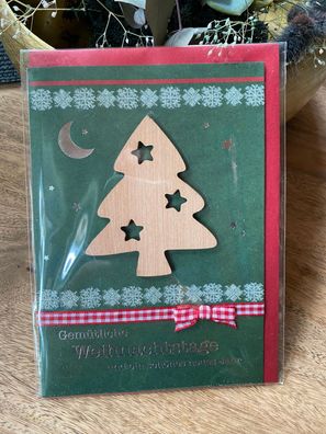 Edle Weihnachtskarte 3 D Tannenbaum Grußkarte