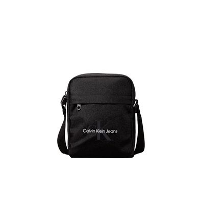 Calvin Klein Jeans Black Recycled Polyester Messenger Bag