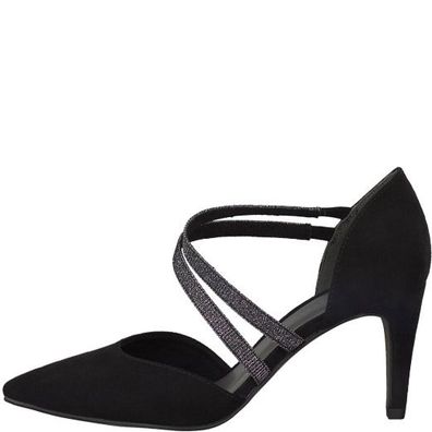 Tamaris Pumps schwarz Glizzerriemchen 7,5cm