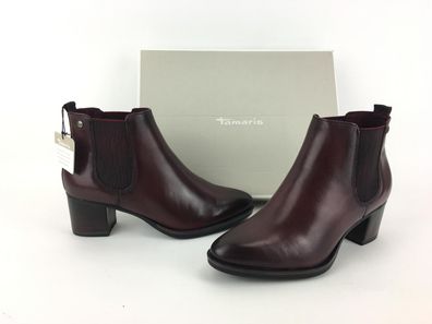Tamaris Antishokk Kurzstiefelette bordo, 4,5 cm Absatz