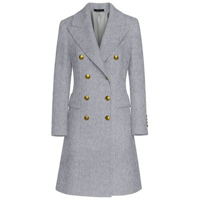 Made in Italy Gray Wool Women Coat