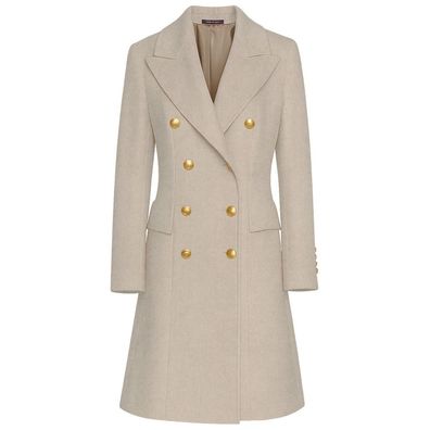 Made in Italy Beige Wool Women Coat