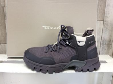 Tamaris Damen Knöchelschnürschuh violett, derbe Laufsohle