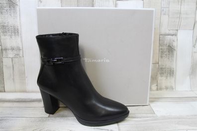 Tamaris Damen Plateau Stiefelette schwarz, 5 cm Absatz