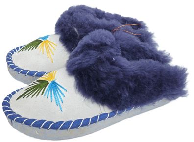 Lammfell Warme Hausschuhe Latschen Gr.38 NEU, Schaffell/ -leder Handarbeit * Weiß*