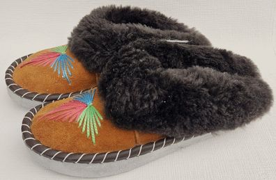 Lammfell Warme Hausschuhe Mules Latschen Gr.40 NEU, Schaffell/ -leder Handarbeit B.1