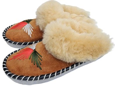 Lammfell Warme Hausschuhe Mules Latschen Gr.40 NEU, Schaffell/ -leder Handarbeit B.2