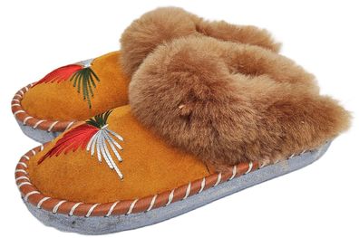 Lammfell Warme Hausschuhe Mules Latschen Gr.40 NEU, Schaffell/ -leder Handarbeit B.3