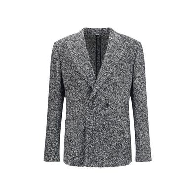 Dolce & Gabbana Gray Fleece Wool Coat