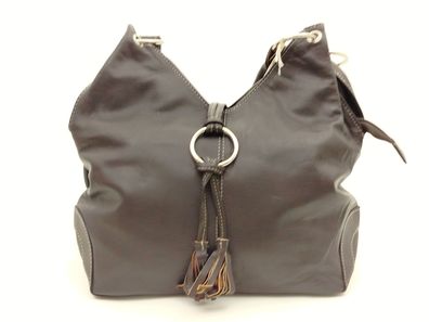 CLM' Leder-Shopper mittel, Metallringe