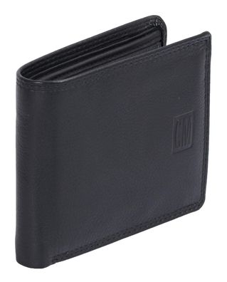 Scheintasche mit Lsche CM, Echt-Leder, schwarzer Ledergeldbeutel