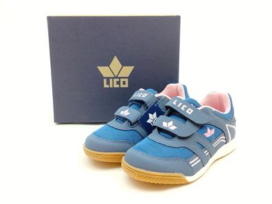 Lico Mädchen Klett Sportschuh grau rosa helle Laufsohle