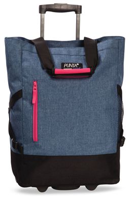 Punta wheel Einkaufstrolley blau-pink