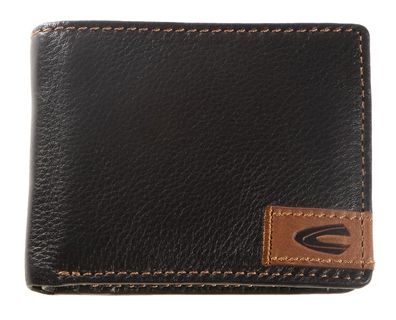 camel active Scheintasche Geldbörse Herrenbörse querformat, Leder schwarz black calif