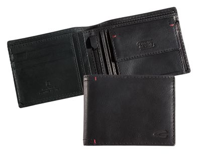 camel active Scheintasche Geldbörse Herrenbörse querformat, Leder schwarz black salam