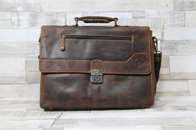 Ranger Leder Aktentasche mit Griff A4 Businesstasche
