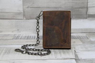 Vintage Kombibörse "Save" Kette RFID Leder