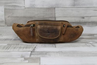 braune Greenburry Vintage Bauchtasche I, Fettleder