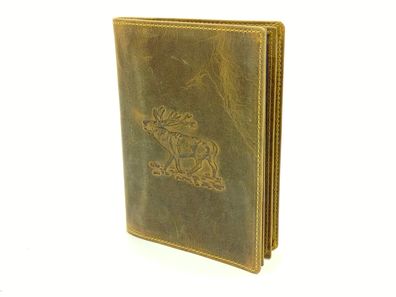 Greenburry Vintage 4tgl. Ausweismappe Hirsch 11,5x16 brown