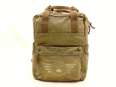 Greenburry Vintage Aviator RV-Backpack khaki