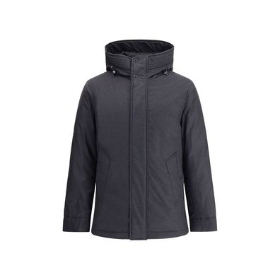 Woolrich Black Fleece Wool Parka