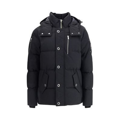 Moose Knuckles Black Cotton Full-Length Jacket