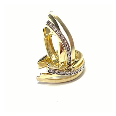 Creolen Gold 333/- Gelbgold Zirkonia poliert einfarbig