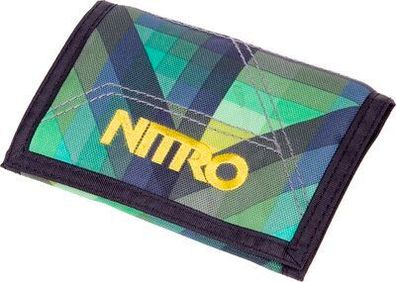 NITRO Geldbeutel Stoffbörse mit Klarsichtfach Buskartenfach Fotofach Klettverschlussb
