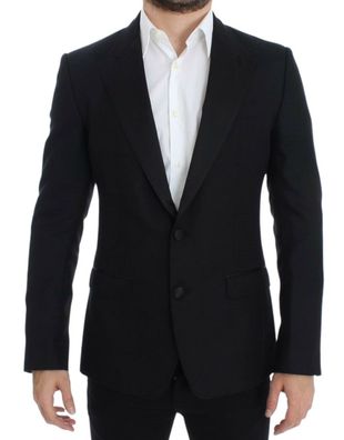 Dolce & Gabbana Black wool silk Sicilia blazer