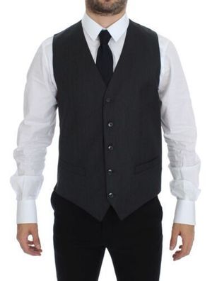 Dolce & Gabbana Gray Wool Formal Dress Vest Gilet Weste