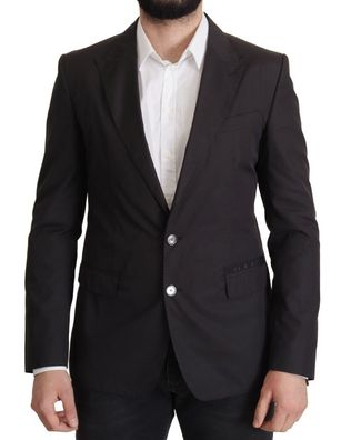 Dolce & Gabbana Black Single Breasted Taormina Breasted Blazer