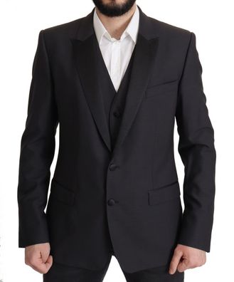 Dolce & Gabbana Dark Blue Single Breasted Martini Blazer