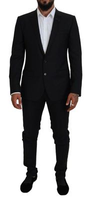 Dolce & Gabbana Black Single Breasted 2 Piece Martini Suit