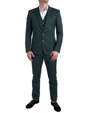 Dolce & Gabbana Green 3 Piece Single Breasted Martini Suit