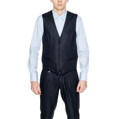 Antony Morato Black Linen Waistcoat