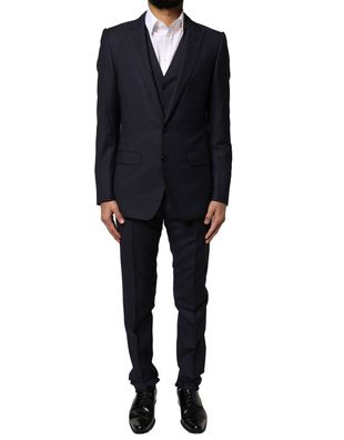 Dolce & Gabbana Black Fantasy Martini 3 Piece Formal Suit