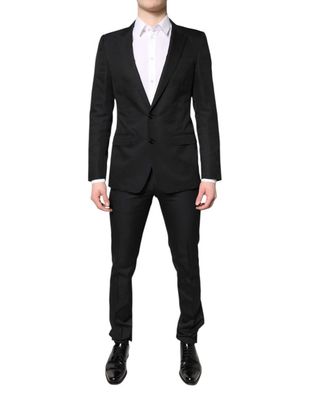Dolce & Gabbana Black Single Breasted Formal 2 Piece Suit