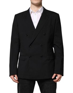 Dolce & Gabbana Black Martini Double Breasted Suit Jacket