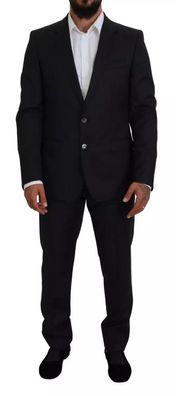 Dolce & Gabbana Melange Grey Wool 2 Piece Martini Suit