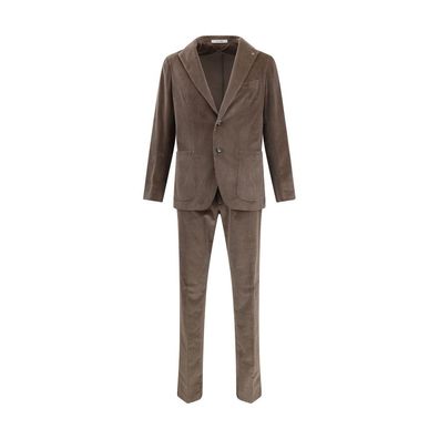 Tagliatore Brown Cotton Two-Piece Suit