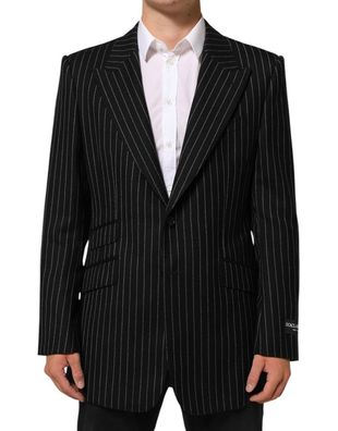Dolce & Gabbana Black Stripes 2 Buttons Suit Jacket Blazer