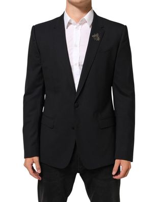 Dolce & Gabbana Black Bee Martini 2 Button Men Suit Blazer