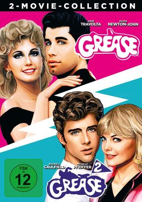 Grease 1 & 2 Doppelset (DVD) 2Disc Grease 1 remastered + Grea