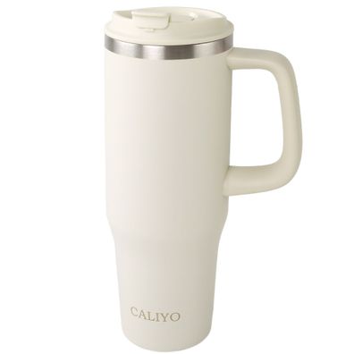 Thermobecher Weiß 1,2 Liter extrem Isolierend Kaffee Becher Heiß Kalt