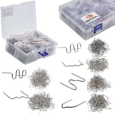 Rosfix Set Kunststoffklammern 600 Stk – 6 Typen | 0,6–0,8 mm Stahl Draht
