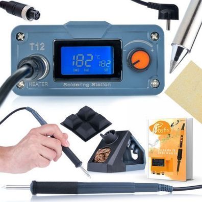 Rosfix Lötstation T12 OLED – 75W, 200–450°C, Schnellaufheizung, 230V