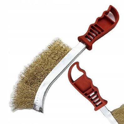 Rosfix Messingdrahtbürste 235 mm – Ergonomischer Griff | 80 g Gewicht