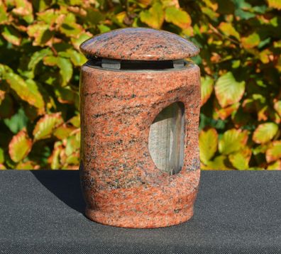 Laterne Grablaterne für UrnenGrab aus Multicolor Granit Urnengrablaterne