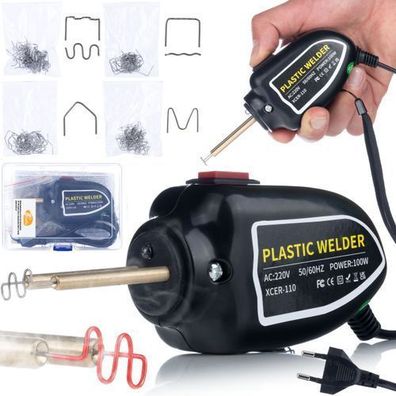 Rosfix Kunststoff-Schweißgerät RSC100W – 100W Set mit 400 Klammern | LED
